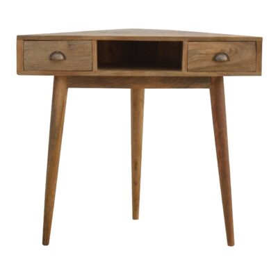 solid wood corner writing desk