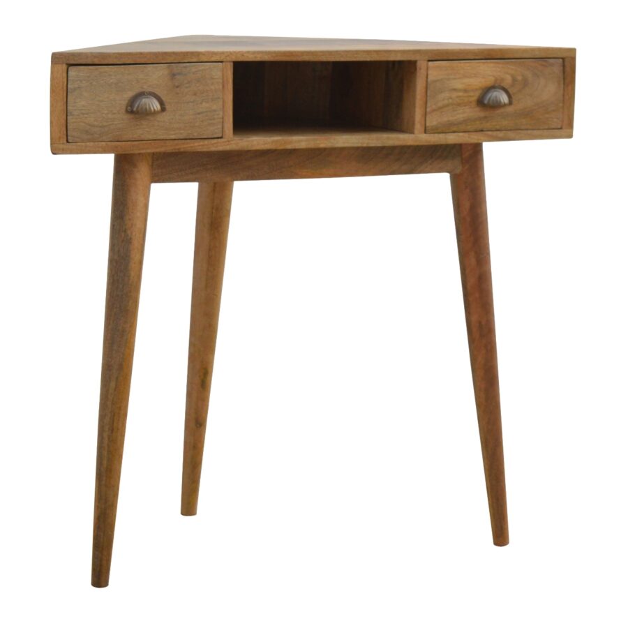 solid wood corner writing desk