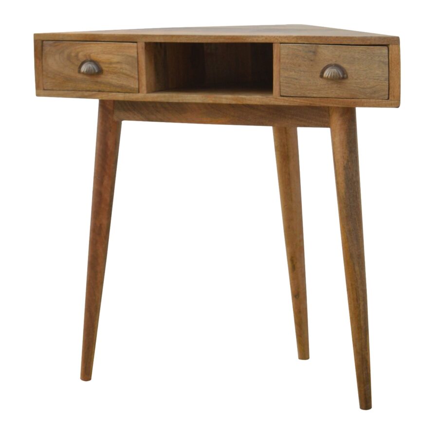 solid wood corner writing desk