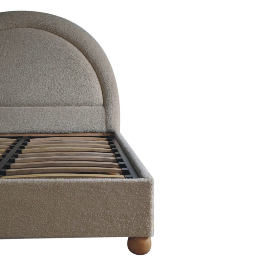 in3527 cream boucle double bed