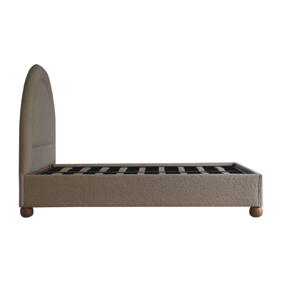 in3527 cream boucle double bed