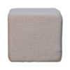 in3529 white wavy boucle footstool