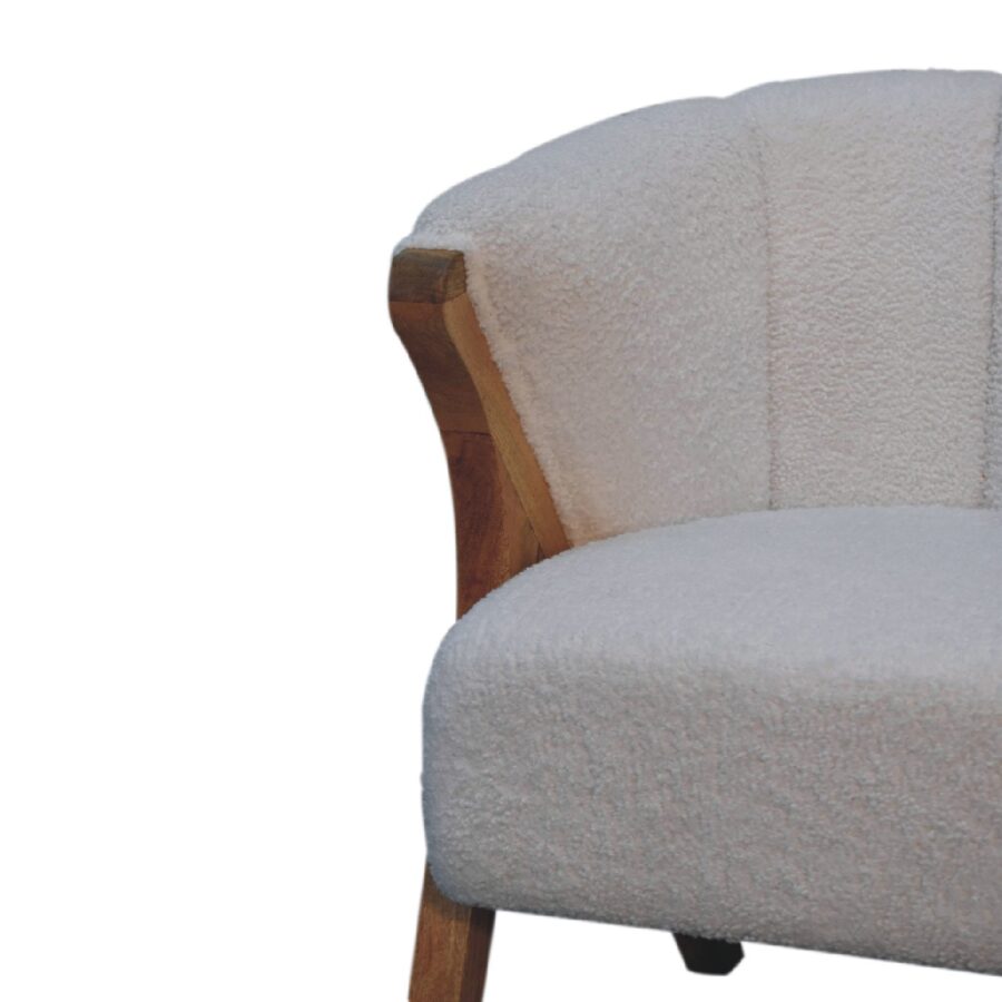 in3534 chaise minimaliste boucle blanche