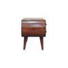 in3568 reverse curved oak ish media unit
