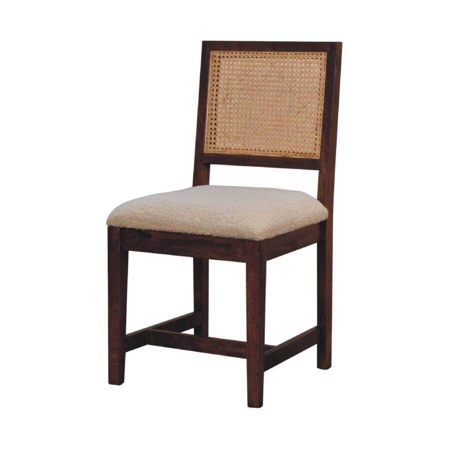 in3587 rattan boucle chestnut chair