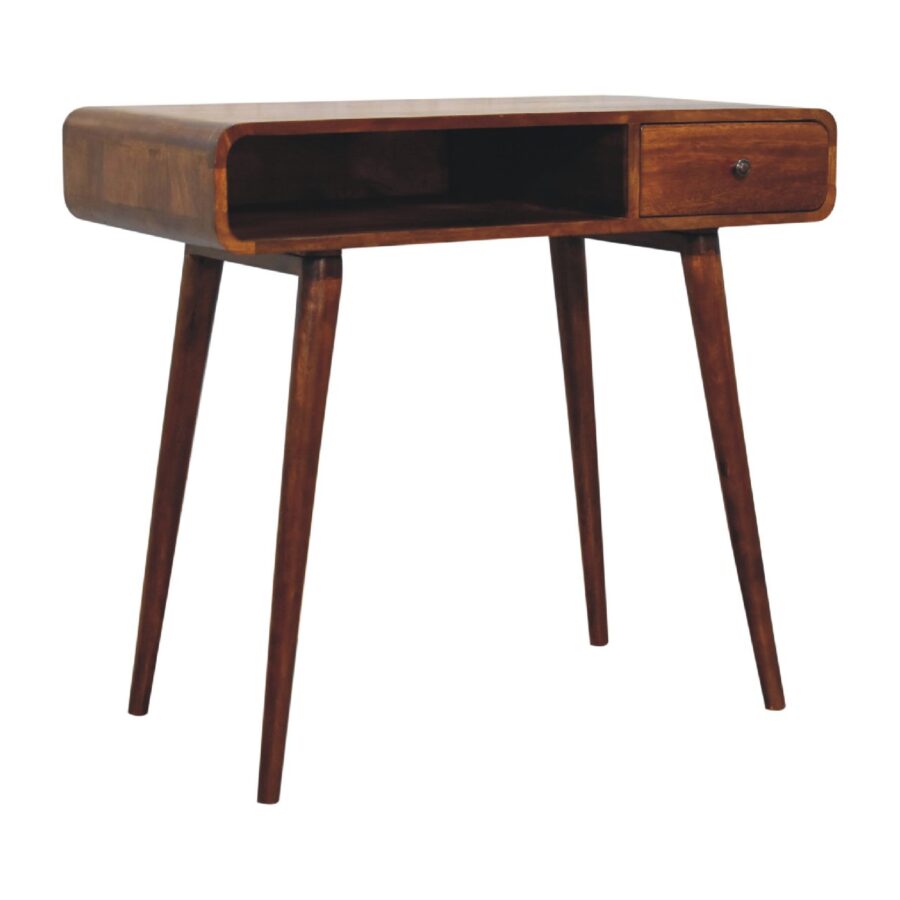 in3606 curved chestnut writing desk