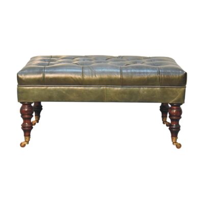 in3574 buabhall glas ottoman leathair le cosa castor