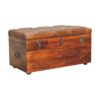 in3576 buffalo hide chestnut storage trunk