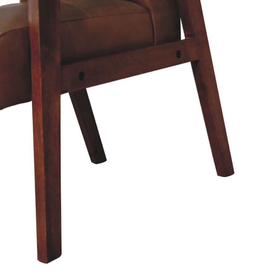 in3579 brūns bifeļa ādas krēsls
