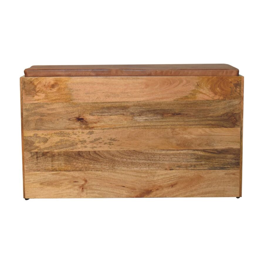 in3582 buffalo hide pull out oak ish shoe storage bench