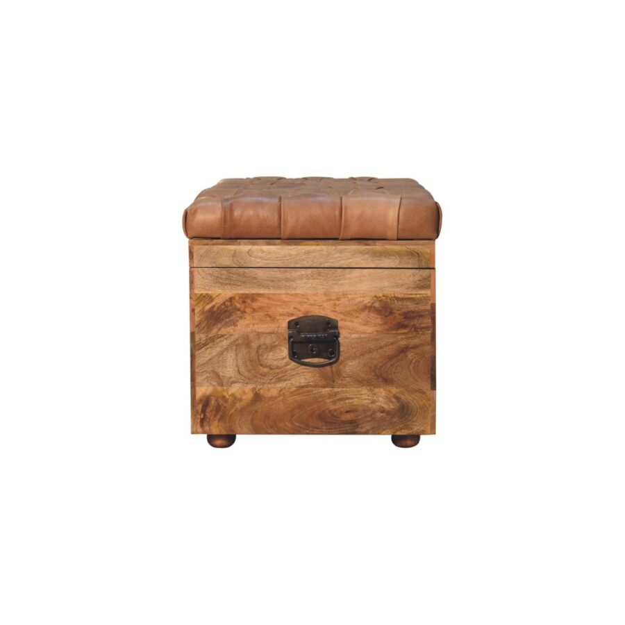 in3583 buffalo hide oak ish storage trunk