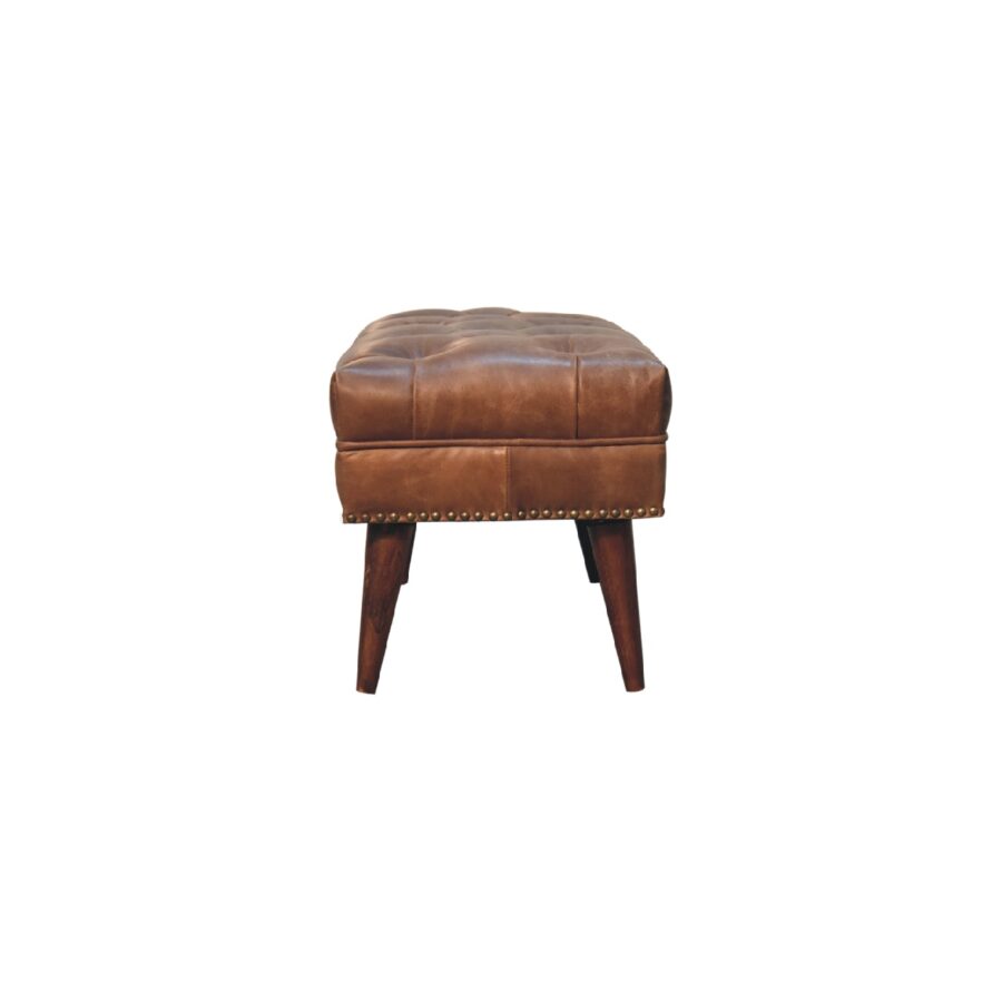 in3597 harbour brown leather bench