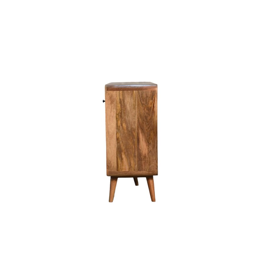 in3612 large curved oak ish chest