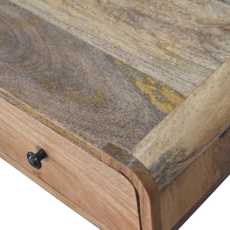 Curved Oak-ish Writing Desk - Image 5