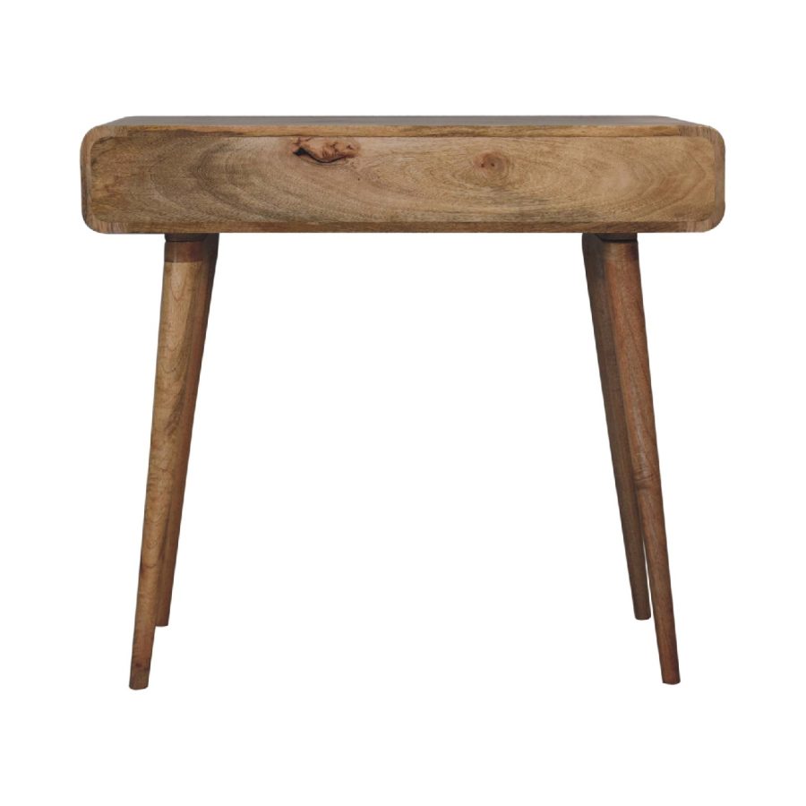 Curved Oak-ish Writing Desk - Image 9