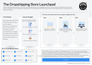 Infographie sur dropshipping stratégies et conseils d'installation du magasin.
