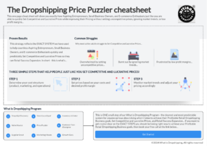 Dropshipping Pricing Guide Cheatsheet for Entrepreneurs