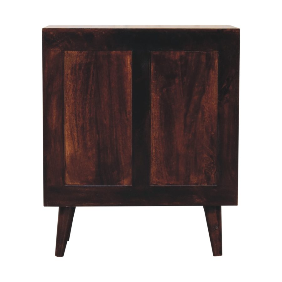 Mini Pineapple Carved Light Walnut Cabinet - Image 10
