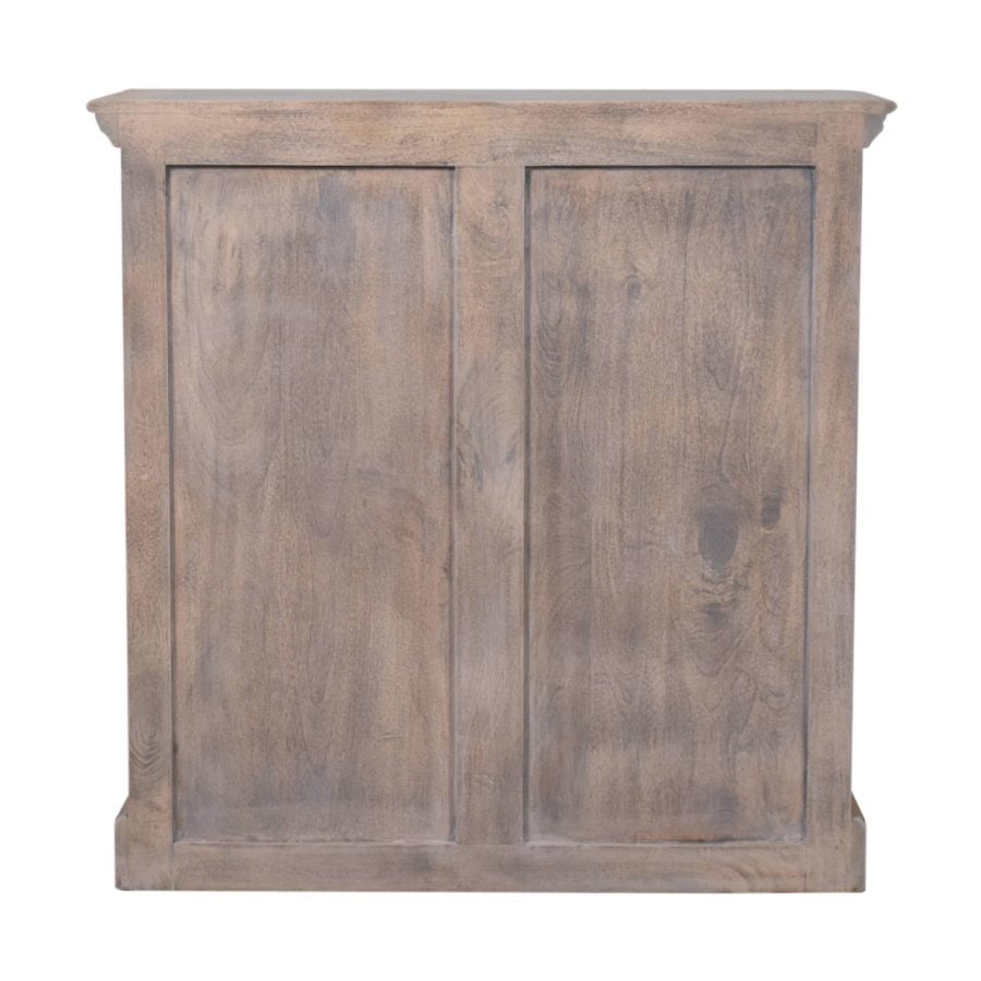 Wooden storage cabinet with two doors.