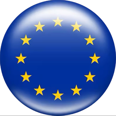 European Union flag sphere illustration.