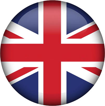 UK flag button with translucent overlay.