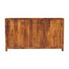 Wooden headboard isolated on white background.
