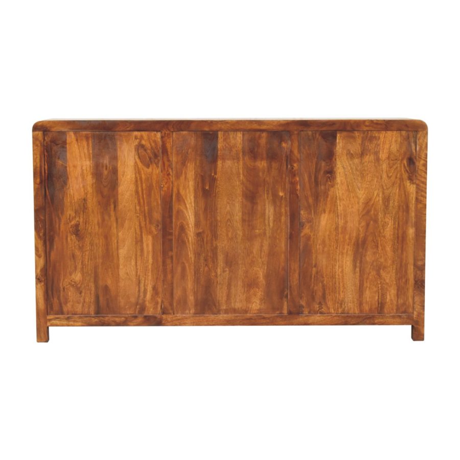 Wooden headboard isolated on white background.