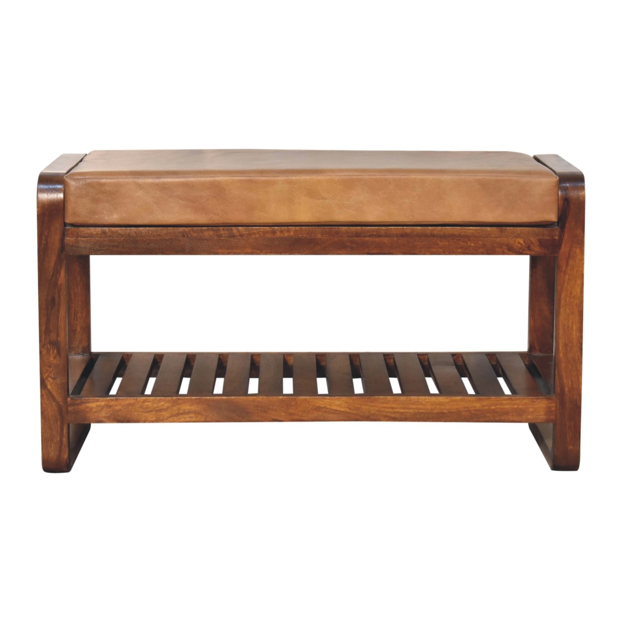 Small Buffalo Slatted Hallway Bench dropshipping Artisan furniture UK