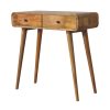 Oak-ish Curved Hallway Table - Image 3