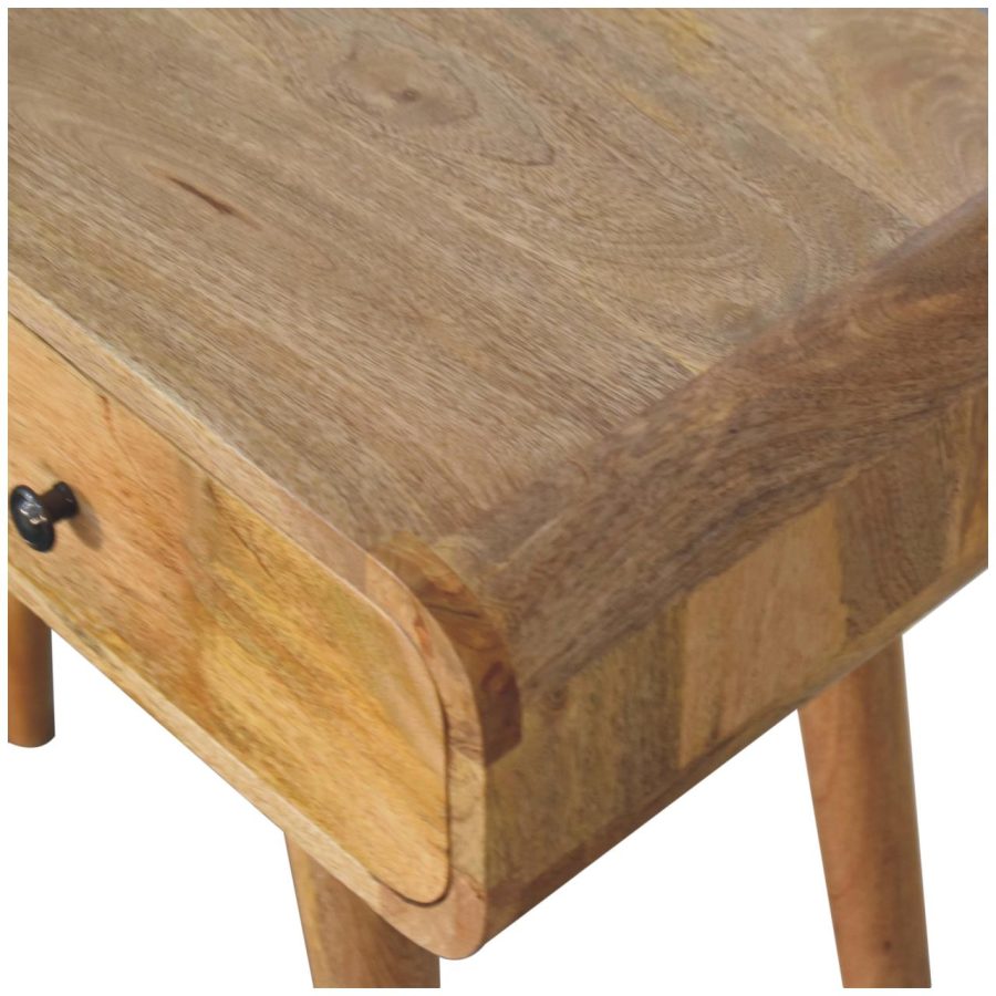 Oak-ish Curved Hallway Table - Image 6