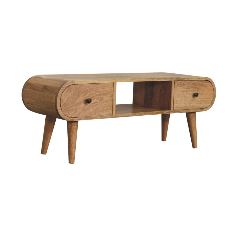 Oak-ish Circular TV Unit - Image 4