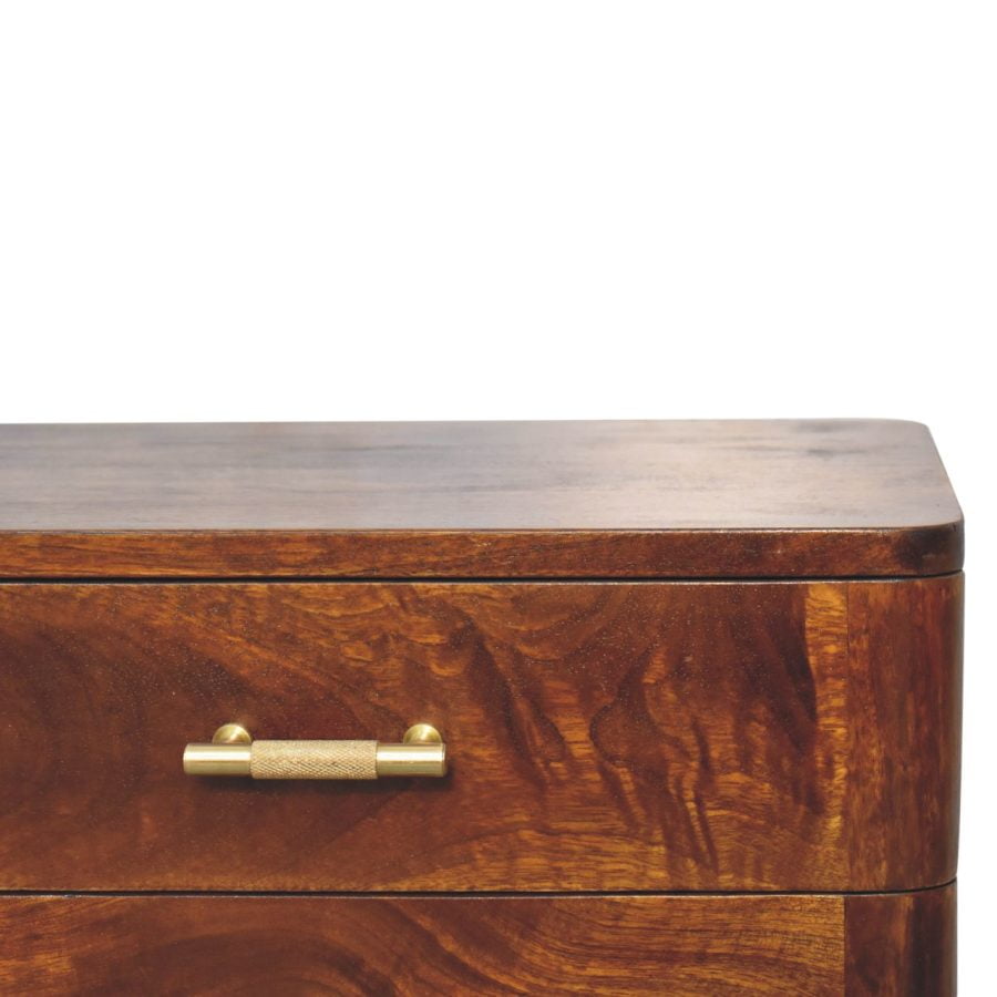 Chestnut T-Bar Nordic Bedside - Image 5