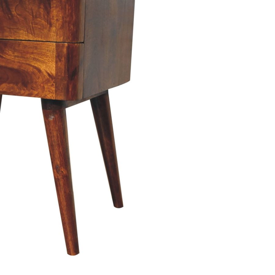 Chestnut T-Bar Nordic Bedside - Image 8