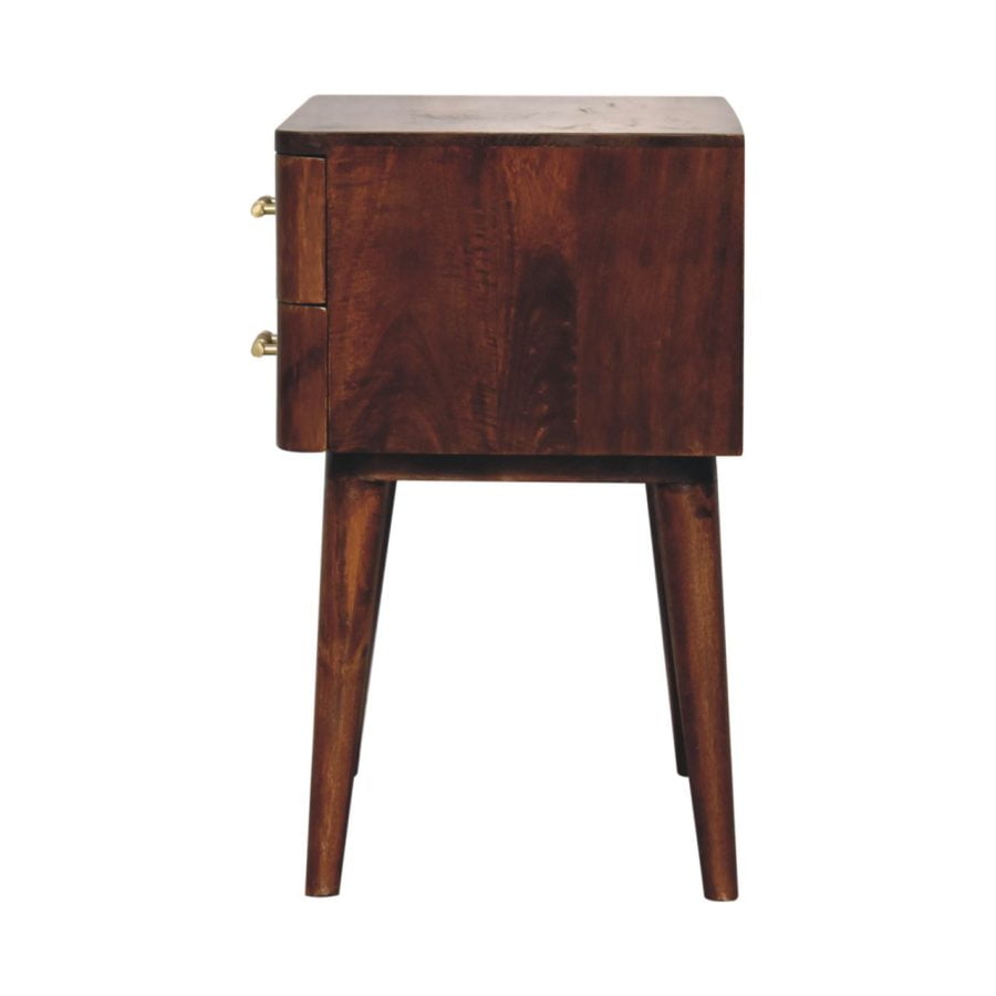 Chestnut T-Bar Nordic Bedside - Image 9