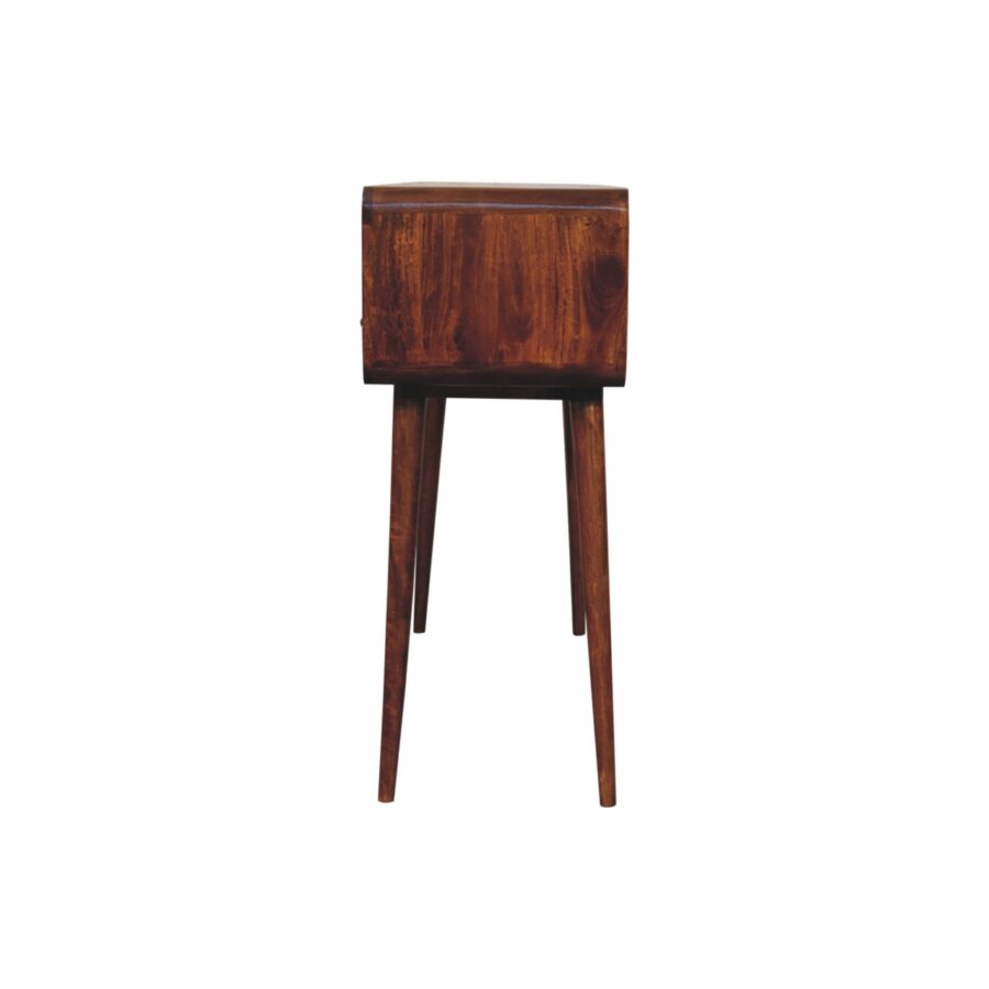 Triple Curved Chestnut Console Table - Image 9