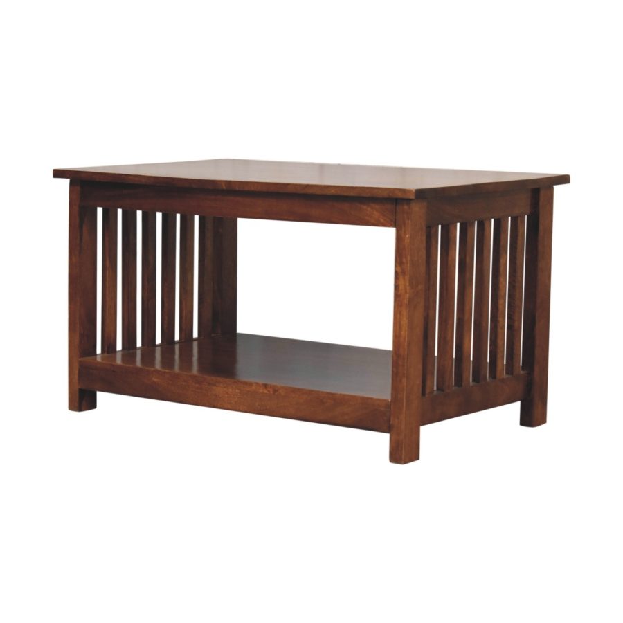 Slatted Chestnut Coffee Table - Image 3