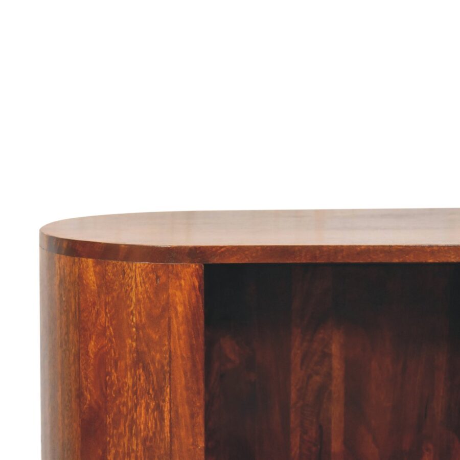 T-bar Cortez Chestnut Open Slot Cabinet - Image 5