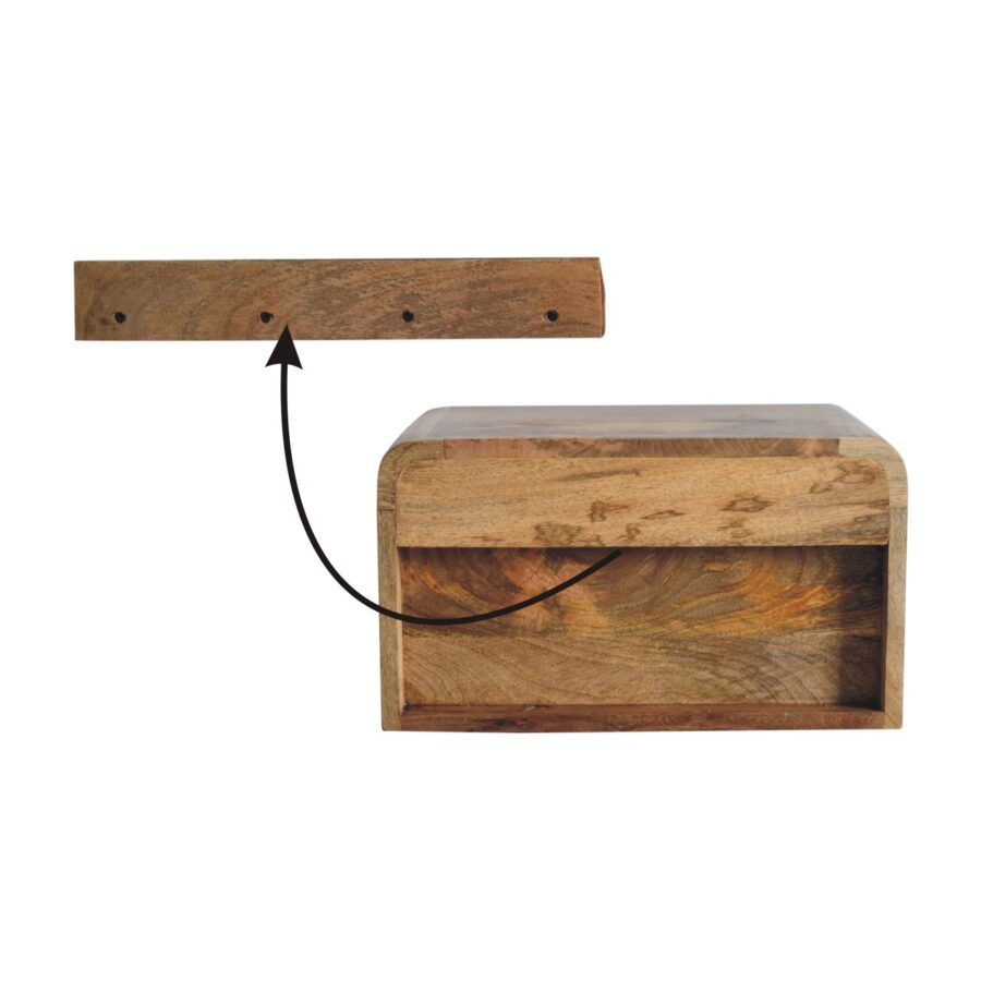 Chunky Oak-ish Floating Bedside - Image 10