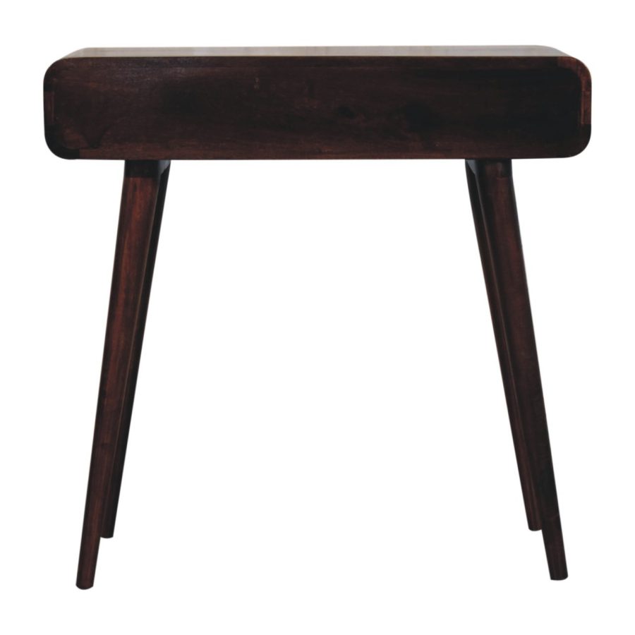 California Walnut Curved Hallway Table - Image 10