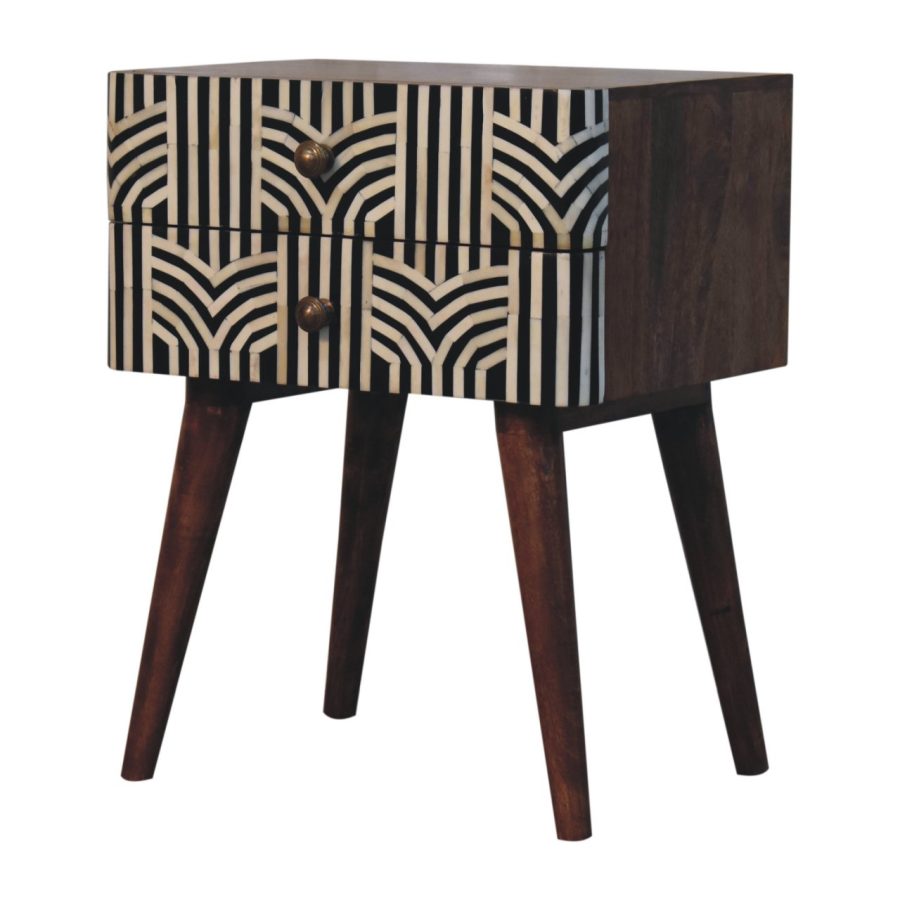 Honey Caramel Edessa Bone Inlay Bedside - Image 4