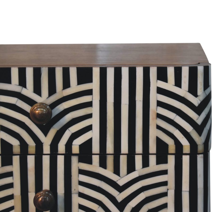 Honey Caramel Edessa Bone Inlay Bedside - Image 5