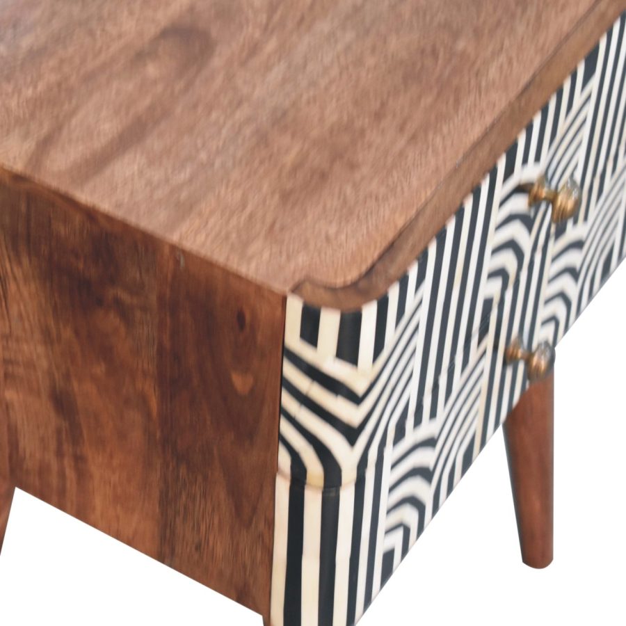 Honey Caramel Edessa Bone Inlay Bedside - Image 6