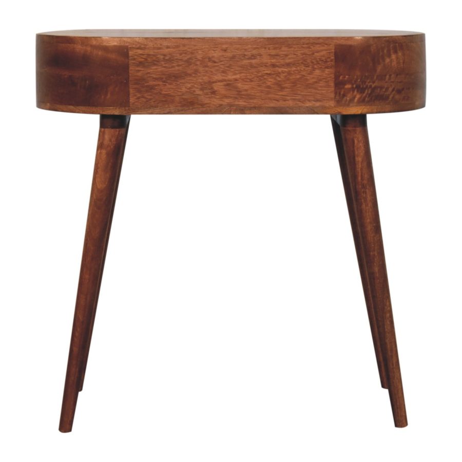 California Walnut Rounded Small Console Table - Image 10