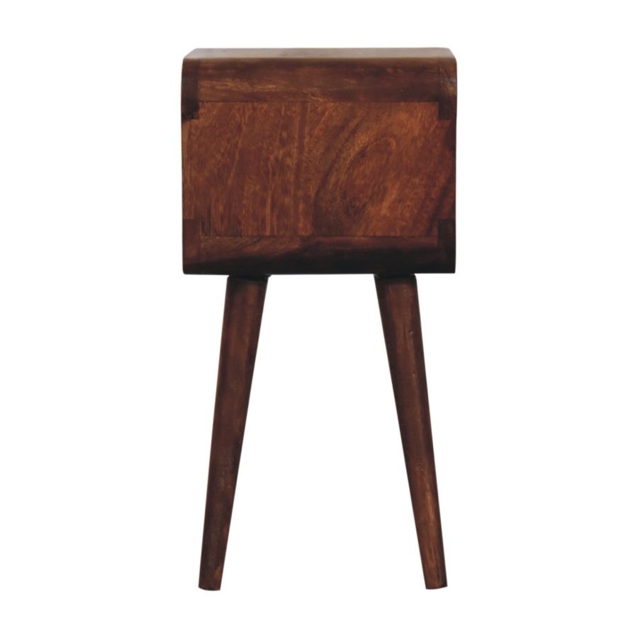 Mini Honey Caramel Curved Open Bedside - Image 9