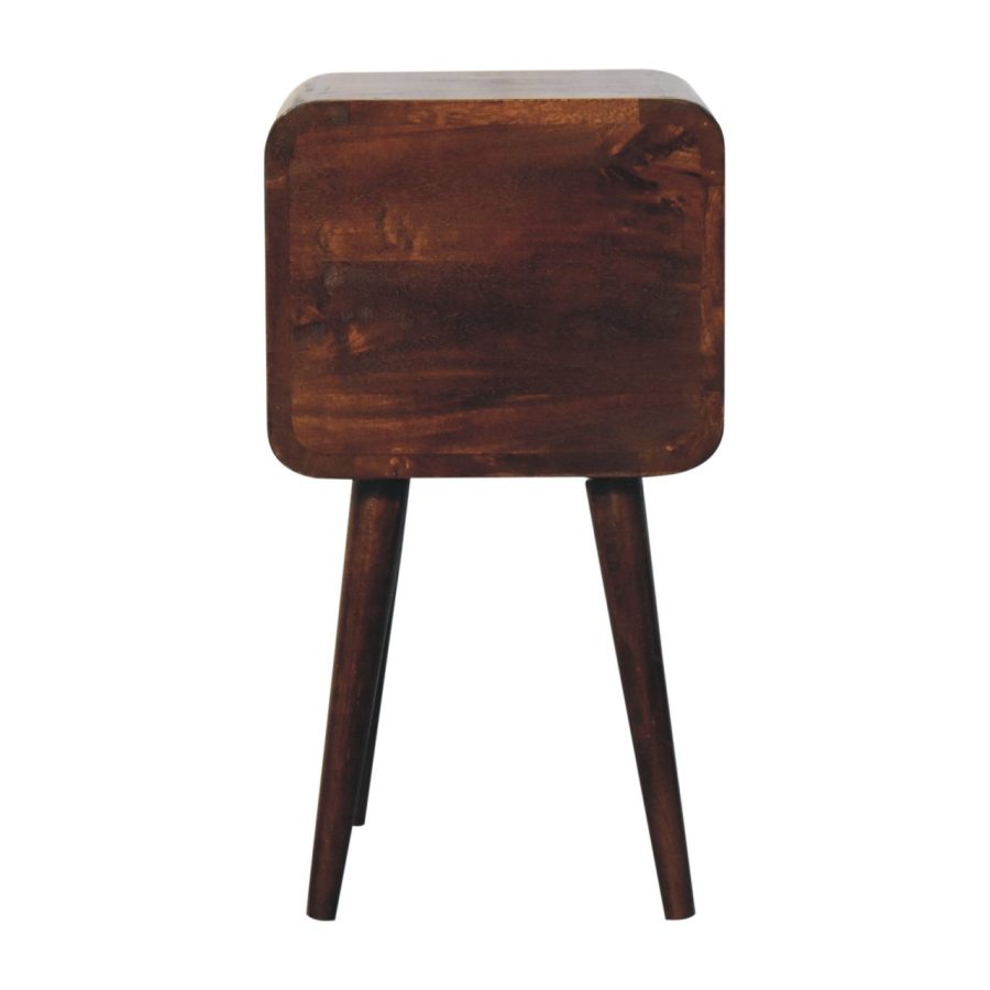 Mini California Walnut Curved Bedside - Image 10