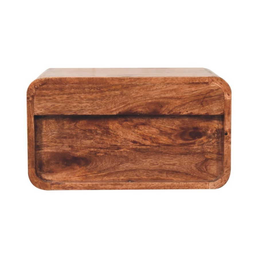 Honey Caramel 2 Drawer Floating Bedside - Image 9