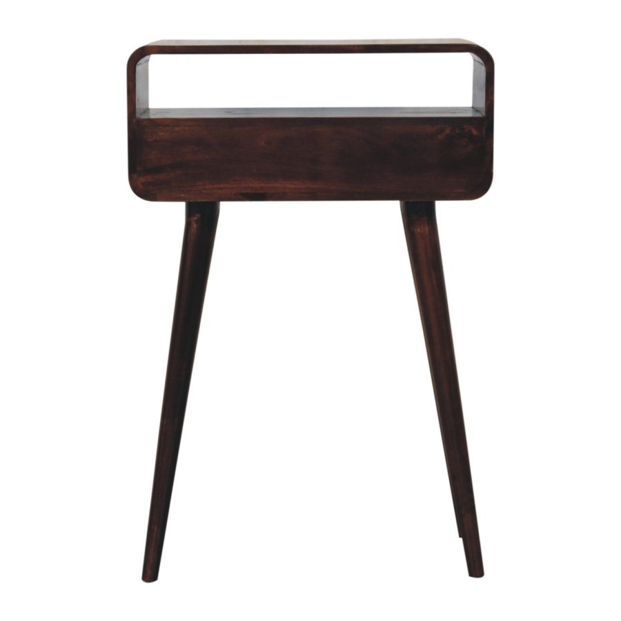 Mini California Walnut Curved Console Table - Image 10