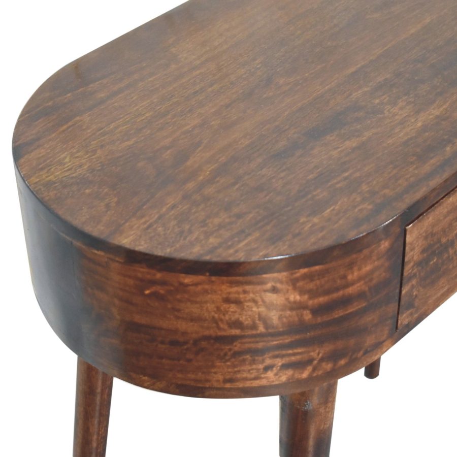 Honey Caramel Rounded Small Console Table - Image 6