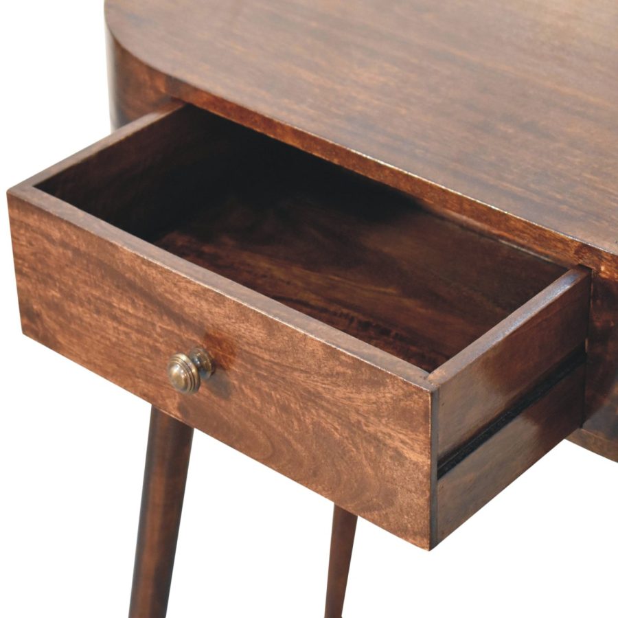 Honey Caramel Rounded Small Console Table - Image 7