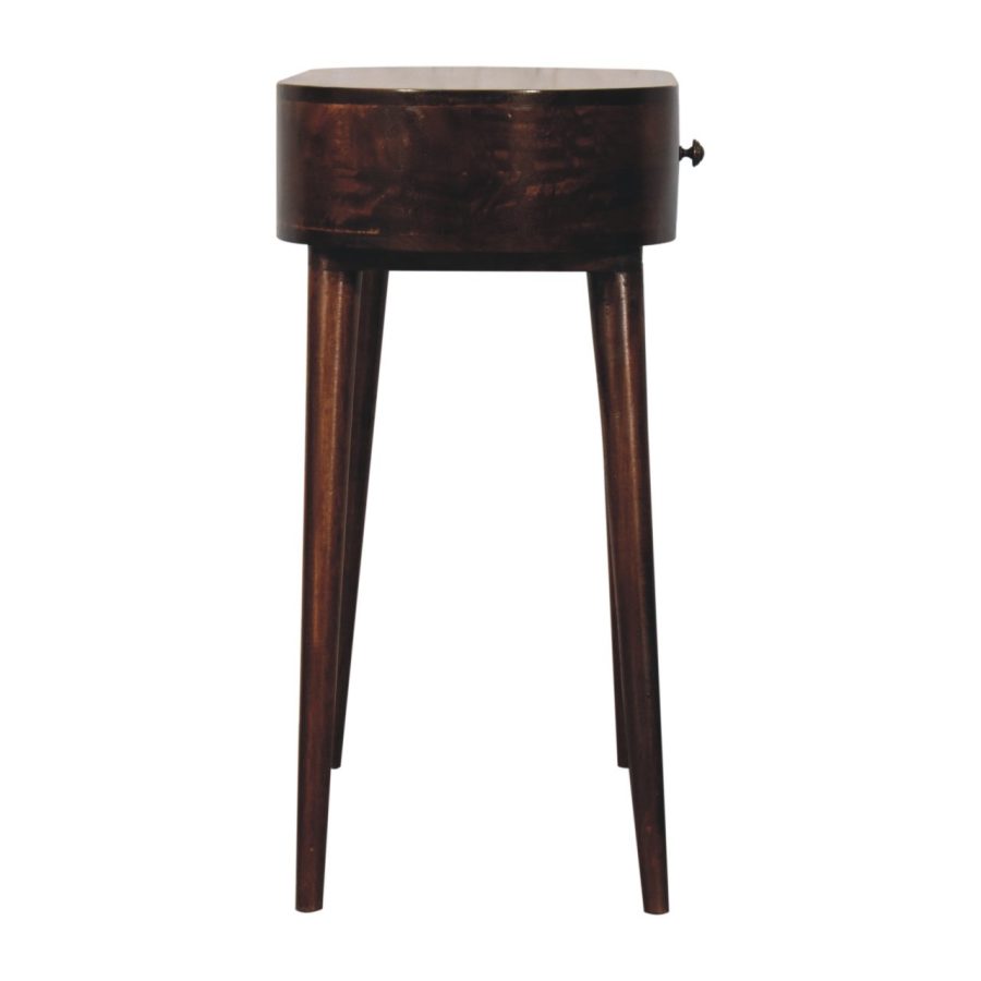 Honey Caramel Rounded Small Console Table - Image 9